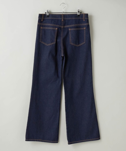 anown(アノン)の「フレアワイドデニム【ファッションインフルエンサーRyo×anown 限定コラボ】(デニムパンツ・メンズ・ブラック/インディゴブルー・S/M/L)」の14枚目の写真