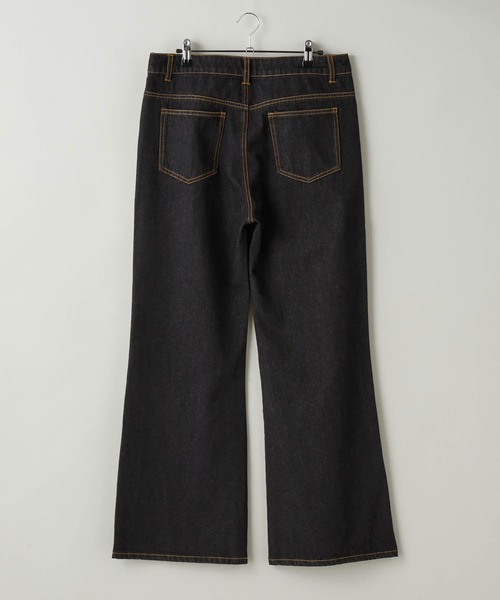 anown(アノン)の「フレアワイドデニム【ファッションインフルエンサーRyo×anown 限定コラボ】(デニムパンツ・メンズ・ブラック/インディゴブルー・S/M/L)」の13枚目の写真