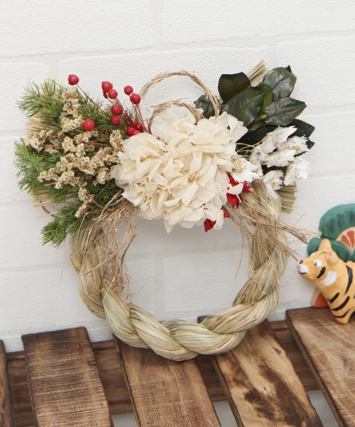 studio CLIP（スタディオクリップ）の「しめ縄リース【晴れの日】（インテリア雑貨・レディース・ホワイト/パープル/ピンク・FREE）」の2枚目の写真