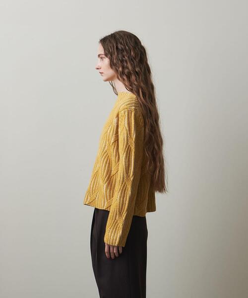 Steven Alan(スティーブンアラン)の「<Steven Alan>WOOL CASHMERE BICOLOR KNIT/ニット(ニット/セーター・レディース・ライトブルー/イエロー・FREE)」の6枚目の写真