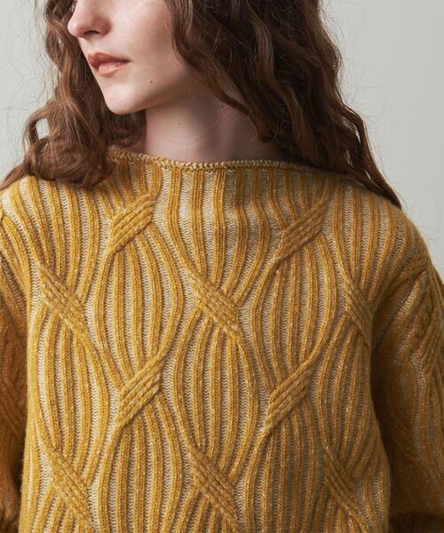 Steven Alan(スティーブンアラン)の「<Steven Alan>WOOL CASHMERE BICOLOR KNIT/ニット(ニット/セーター・レディース・ライトブルー/イエロー・FREE)」の8枚目の写真