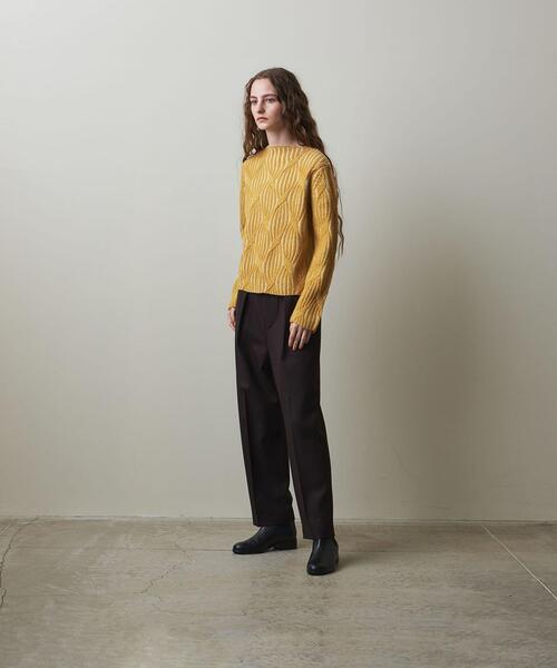 Steven Alan(スティーブンアラン)の「<Steven Alan>WOOL CASHMERE BICOLOR KNIT/ニット(ニット/セーター・レディース・ライトブルー/イエロー・FREE)」の4枚目の写真