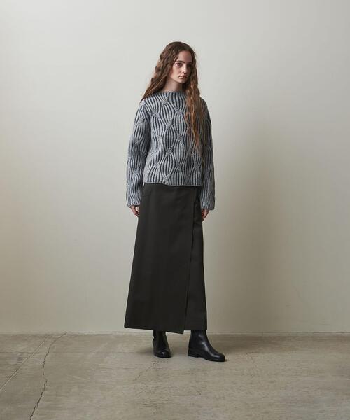 Steven Alan(スティーブンアラン)の「<Steven Alan>WOOL CASHMERE BICOLOR KNIT/ニット(ニット/セーター・レディース・ライトブルー/イエロー・FREE)」の3枚目の写真
