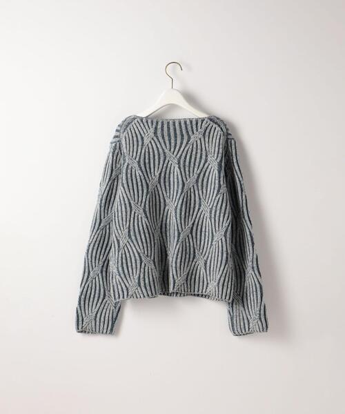 Steven Alan(スティーブンアラン)の「<Steven Alan>WOOL CASHMERE BICOLOR KNIT/ニット(ニット/セーター・レディース・ライトブルー/イエロー・FREE)」の10枚目の写真