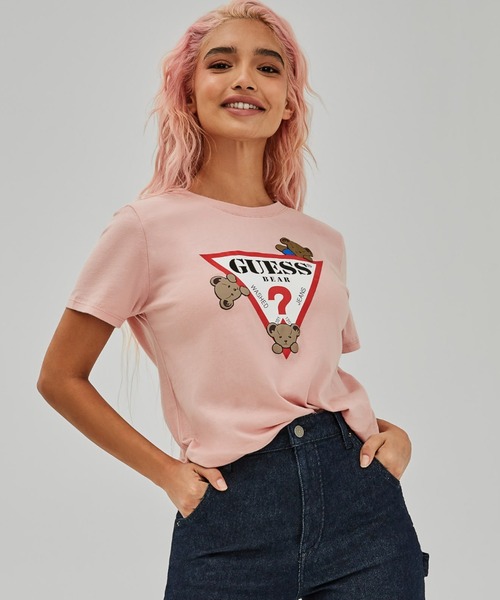 Guess（ゲス）の「GUESS Originals Bear Kaira Easy Tee（Tシャツ/カットソー・レディース・ホワイト/ブラック/ライトピンク・SMALL/MEDIUM/LARGE/X-SMALL）」の3枚目の写真