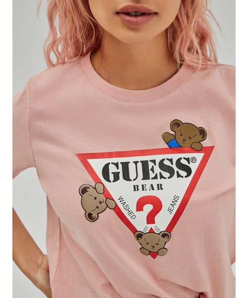 Guess（ゲス）の「GUESS Originals Bear Kaira Easy Tee（Tシャツ/カットソー・レディース・ホワイト/ブラック/ライトピンク・SMALL/MEDIUM/LARGE/X-SMALL）」の11枚目の写真