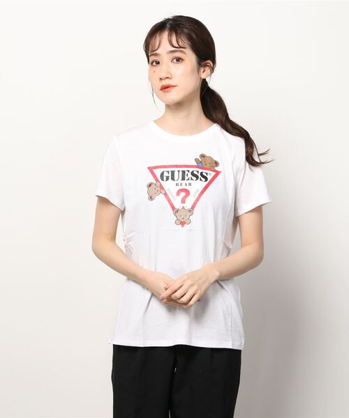 Guess（ゲス）の「GUESS Originals Bear Kaira Easy Tee（Tシャツ/カットソー・レディース・ホワイト/ブラック/ライトピンク・SMALL/MEDIUM/LARGE/X-SMALL）」の14枚目の写真
