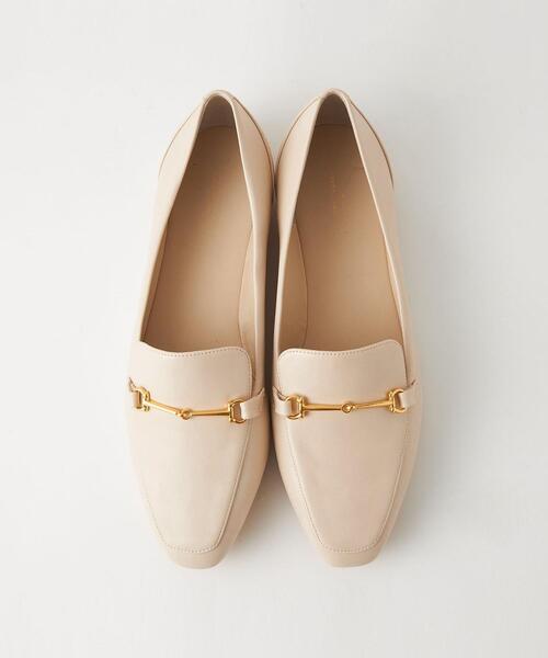 green label relaxing（グリーンレーベルリラクシング）の「スクエア ビット ローファー -撥水-（ローファー・レディース・ブラック/オフホワイト・22.5cm/23cm/23.5cm/24cm/24.5cm/25cm/25.5cm）」の5枚目の写真