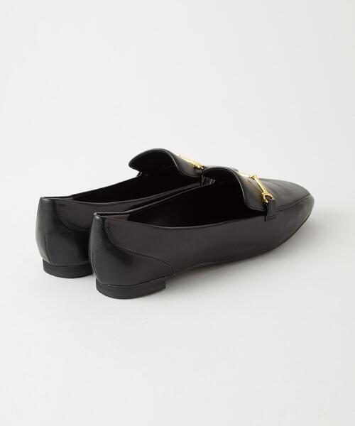 green label relaxing（グリーンレーベルリラクシング）の「スクエア ビット ローファー -撥水-（ローファー・レディース・ブラック/オフホワイト・22.5cm/23cm/23.5cm/24cm/24.5cm/25cm/25.5cm）」の9枚目の写真