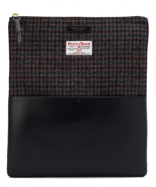 BEAUTY&YOUTH UNITED ARROWS（ビューティーアンドユースユナイテッドアローズ）の「BY ハリスツイード クラッチバッグ（クラッチバッグ・メンズ・ブラック/ネイビー・フリー）」の4枚目の写真