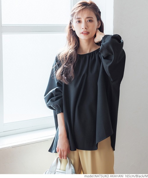 coca(coca)(コカ)の「バルーンスリーブブラウス(シャツ/ブラウス・レディース・ホワイト/ブラック・M/L)」の10枚目の写真
