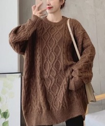 Girly Doll | オーバーサイズケーブルニット(ニット/セーター)