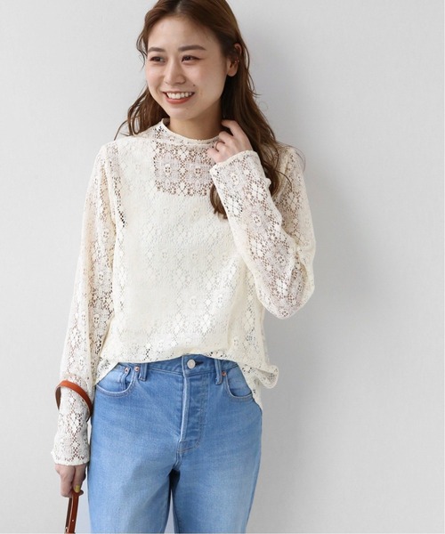 JOURNAL STANDARD relume(ジャーナルスタンダード レリューム)の「ラッセルレースボトルネックプルオーバー◆(シャツ/ブラウス・レディース・ナチュラル・FREE)」の1枚目の写真