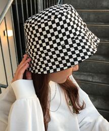 リバーシブルフェイクレザーバケットハット