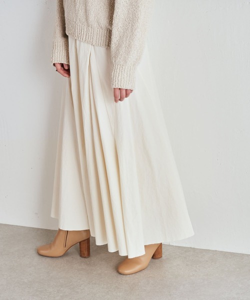 BEARDSLEY(ビアズリー)の「歩いた時のフレア感が綺麗 コットンフレアスカート(スカート・レディース・アイボリー・FREE)」の13枚目の写真