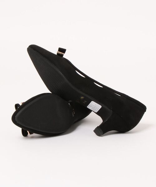 JELLY BEANS(ジェリービーンズ)の「メタルコンビリボンカットワークパンプス<ふわさら>(204-52780)JELLY BEANS(ジェリービーンズ)(パンプス・レディース・ライトグレー/ブラック/ラベンダー・23/24/25/22/25.5/22.5/24.5/23.5/21.5)」の9枚目の写真