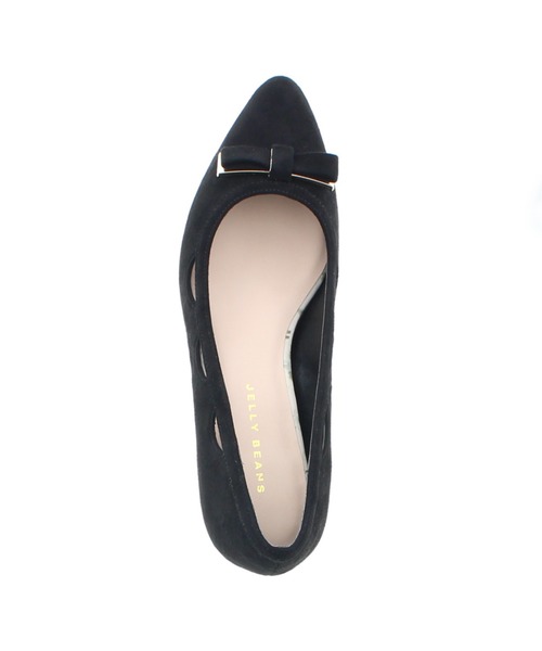 JELLY BEANS(ジェリービーンズ)の「メタルコンビリボンカットワークパンプス<ふわさら>(204-52780)JELLY BEANS(ジェリービーンズ)(パンプス・レディース・ライトグレー/ブラック/ラベンダー・23/24/25/22/25.5/22.5/24.5/23.5/21.5)」の5枚目の写真