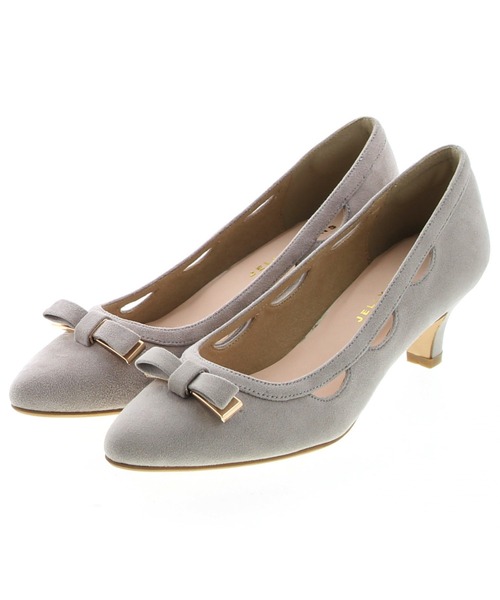 JELLY BEANS(ジェリービーンズ)の「メタルコンビリボンカットワークパンプス<ふわさら>(204-52780)JELLY BEANS(ジェリービーンズ)(パンプス・レディース・ライトグレー/ブラック/ラベンダー・23/24/25/22/25.5/22.5/24.5/23.5/21.5)」の16枚目の写真