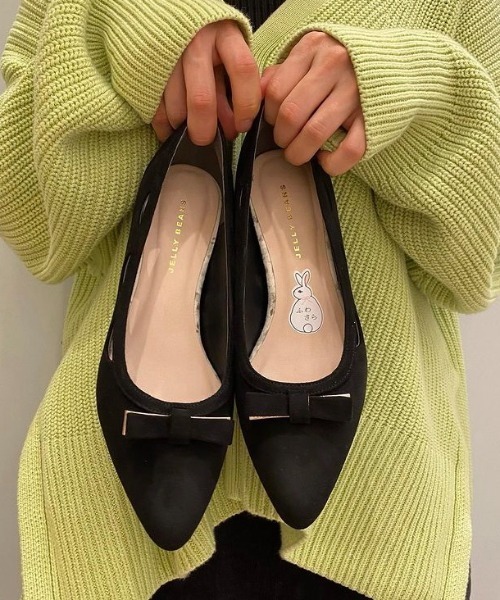 JELLY BEANS(ジェリービーンズ)の「メタルコンビリボンカットワークパンプス<ふわさら>(204-52780)JELLY BEANS(ジェリービーンズ)(パンプス・レディース・ライトグレー/ブラック/ラベンダー・23/24/25/22/25.5/22.5/24.5/23.5/21.5)」の18枚目の写真