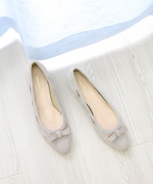 JELLY BEANS(ジェリービーンズ)の「メタルコンビリボンカットワークパンプス<ふわさら>(204-52780)JELLY BEANS(ジェリービーンズ)(パンプス・レディース・ライトグレー/ブラック/ラベンダー・23/24/25/22/25.5/22.5/24.5/23.5/21.5)」の19枚目の写真
