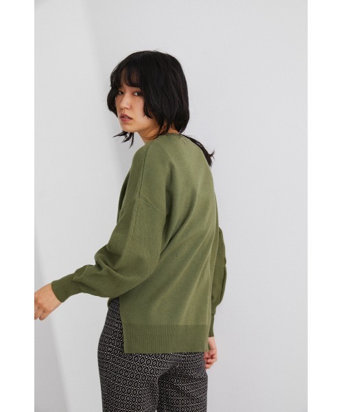 STYLEMIXER（スタイルミキサー）の「ウォッシャブルコクーンスリーブニット（ニット/セーター・レディース・ブラック/レッド/グリーン/アイボリー・FREE）」の20枚目の写真