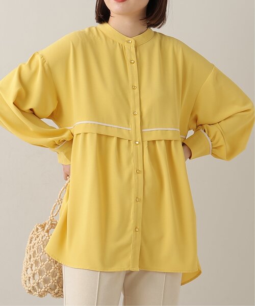 frames RAY CASSIN（フレームスレイカズン）の「胸元パイピングブラウス（シャツ/ブラウス・レディース・ブラック/オフホワイト/イエロー・FREE）」の8枚目の写真