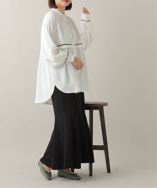 frames RAY CASSIN（フレームスレイカズン）の「胸元パイピングブラウス（シャツ/ブラウス・レディース・ブラック/オフホワイト/イエロー・FREE）」の12枚目の写真