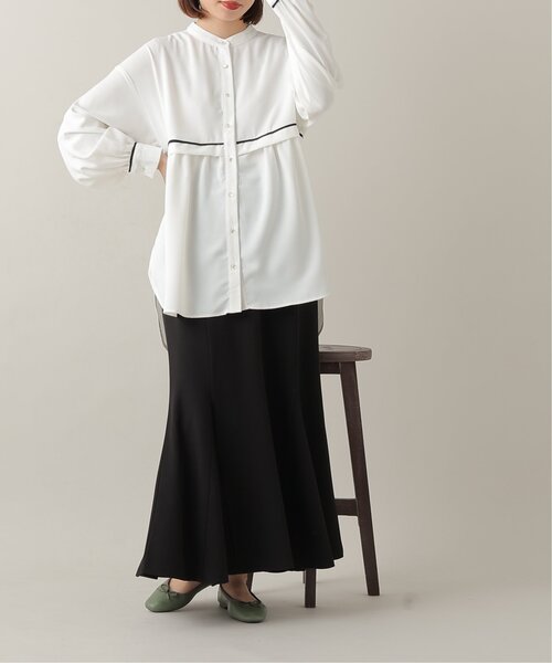 frames RAY CASSIN（フレームスレイカズン）の「胸元パイピングブラウス（シャツ/ブラウス・レディース・ブラック/オフホワイト/イエロー・FREE）」の13枚目の写真