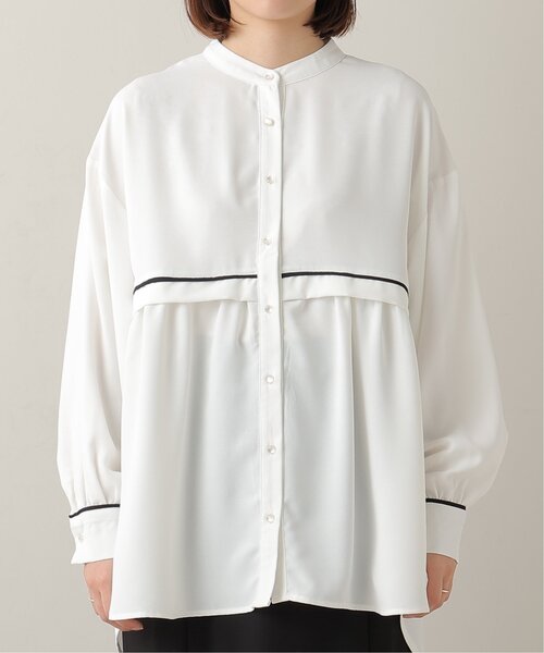 frames RAY CASSIN（フレームスレイカズン）の「胸元パイピングブラウス（シャツ/ブラウス・レディース・ブラック/オフホワイト/イエロー・FREE）」の15枚目の写真