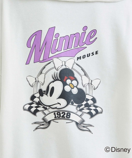 VIS（ビス）の「【ディズニー】ミッキー＆ミニー/裏毛ハーフジップセーラーカラープルオーバー【WEB限定】（スウェット・レディース・レッド/オフホワイト/ライトグリーン/スミクロ・FREE）」の11枚目の写真