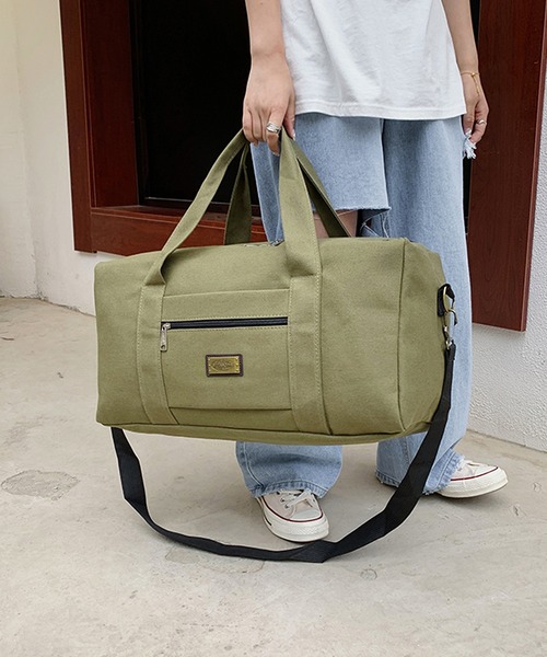 キャンバス ボストンバッグ 帆布 旅行バッグ トラベルボストンバッグ