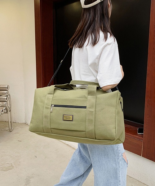 LUGG NAGG（ラグナグ）の「キャンバス ボストンバッグ 帆布 旅行バッグ トラベルボストンバッグ（ボストンバッグ・レディース・ブラック/ベージュ/カーキ・MEDIUM/LARGE）」の20枚目の写真