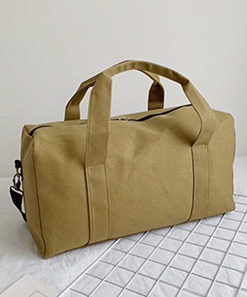 LUGG NAGG（ラグナグ）の「キャンバス ボストンバッグ 帆布 旅行バッグ トラベルボストンバッグ（ボストンバッグ・レディース・ブラック/ベージュ/カーキ・MEDIUM/LARGE）」の8枚目の写真