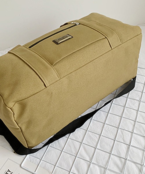 LUGG NAGG（ラグナグ）の「キャンバス ボストンバッグ 帆布 旅行バッグ トラベルボストンバッグ（ボストンバッグ・レディース・ブラック/ベージュ/カーキ・MEDIUM/LARGE）」の5枚目の写真
