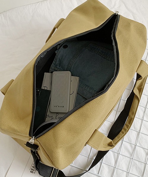 LUGG NAGG（ラグナグ）の「キャンバス ボストンバッグ 帆布 旅行バッグ トラベルボストンバッグ（ボストンバッグ・レディース・ブラック/ベージュ/カーキ・MEDIUM/LARGE）」の18枚目の写真