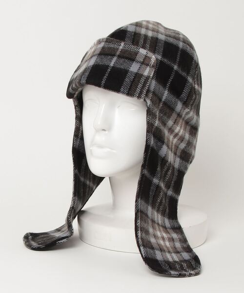 ８(eight)（エイト）の「チェックキャップ（キャップ・メンズ・ブラック/ベージュ/ブラウン/ブルー/グリーン/チャコール・FREE）」の3枚目の写真