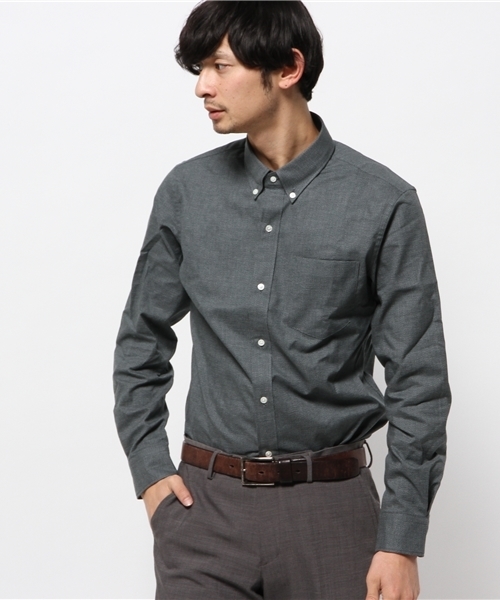 EDIFICE（エディフィス）の「◇メランジオックス ボタンダウンシャツ（シャツ/ブラウス・メンズ・サックスブルー/ピンク/グリーン/ブルー系その他/ホワイト・50/46/48/44）」の14枚目の写真