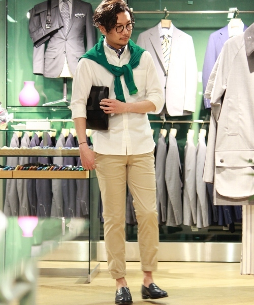 EDIFICE（エディフィス）の「◇メランジオックス ボタンダウンシャツ（シャツ/ブラウス・メンズ・サックスブルー/ピンク/グリーン/ブルー系その他/ホワイト・50/46/48/44）」の22枚目の写真