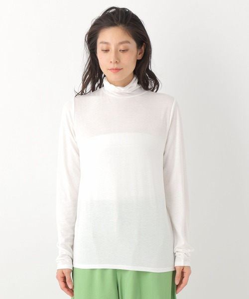 LEPSIM(レプシィム)の「シアーレイヤードタートル 273828(Tシャツ/カットソー・レディース・ブラック/パープル/オフホワイト・FREE)」の9枚目の写真