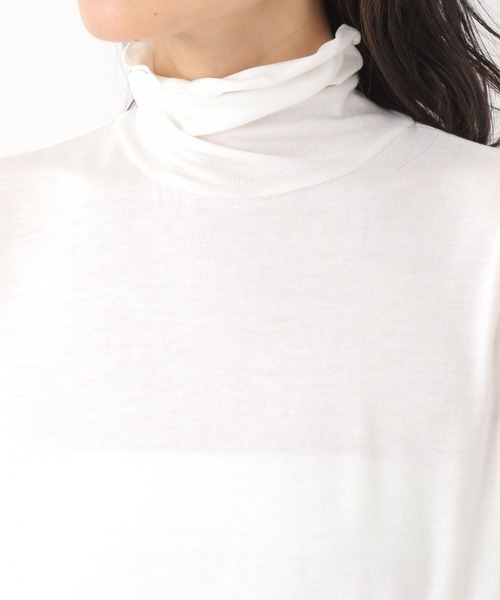 LEPSIM(レプシィム)の「シアーレイヤードタートル 273828(Tシャツ/カットソー・レディース・ブラック/パープル/オフホワイト・FREE)」の12枚目の写真