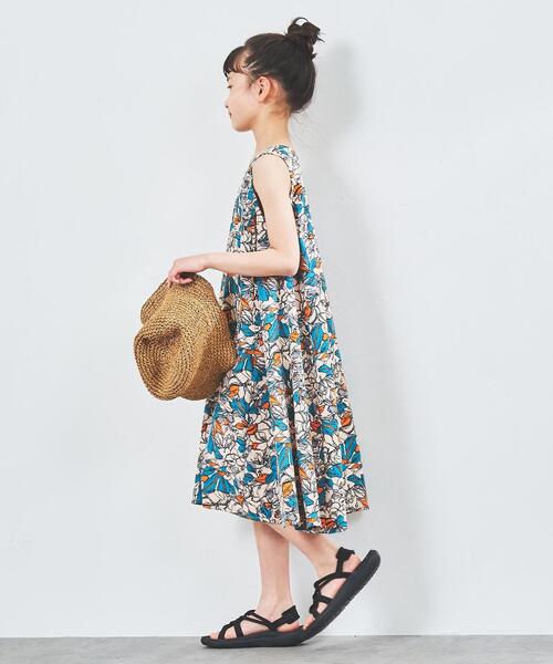 coen（コーエン）の「【coen キッズ/ジュニア】総柄プリントノースリーブワンピース（ワンピース・キッズ・ベージュ/ネイビー・110/130/150）」の8枚目の写真