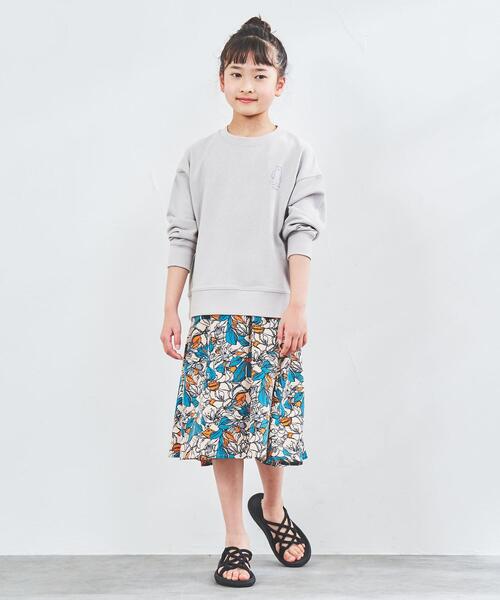 coen（コーエン）の「【coen キッズ/ジュニア】総柄プリントノースリーブワンピース（ワンピース・キッズ・ベージュ/ネイビー・110/130/150）」の7枚目の写真