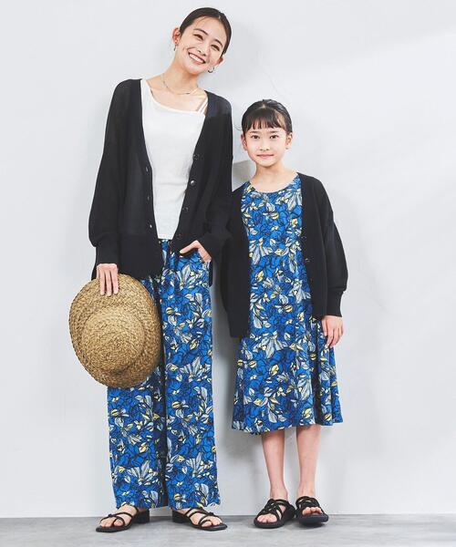 coen（コーエン）の「【coen キッズ/ジュニア】総柄プリントノースリーブワンピース（ワンピース・キッズ・ベージュ/ネイビー・110/130/150）」の5枚目の写真