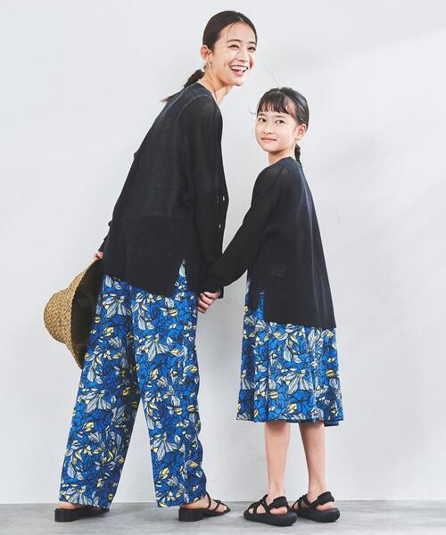 coen（コーエン）の「【coen キッズ/ジュニア】総柄プリントノースリーブワンピース（ワンピース・キッズ・ベージュ/ネイビー・110/130/150）」の4枚目の写真