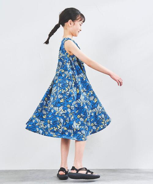 coen（コーエン）の「【coen キッズ/ジュニア】総柄プリントノースリーブワンピース（ワンピース・キッズ・ベージュ/ネイビー・110/130/150）」の3枚目の写真