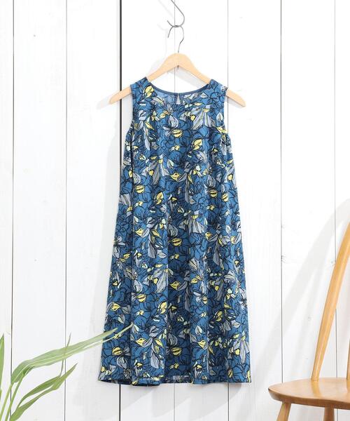 coen（コーエン）の「【coen キッズ/ジュニア】総柄プリントノースリーブワンピース（ワンピース・キッズ・ベージュ/ネイビー・110/130/150）」の21枚目の写真