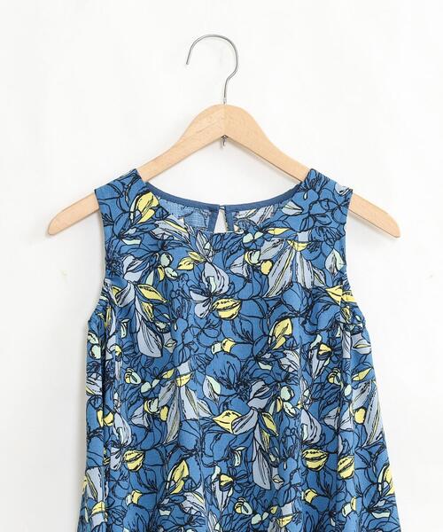 coen（コーエン）の「【coen キッズ/ジュニア】総柄プリントノースリーブワンピース（ワンピース・キッズ・ベージュ/ネイビー・110/130/150）」の14枚目の写真