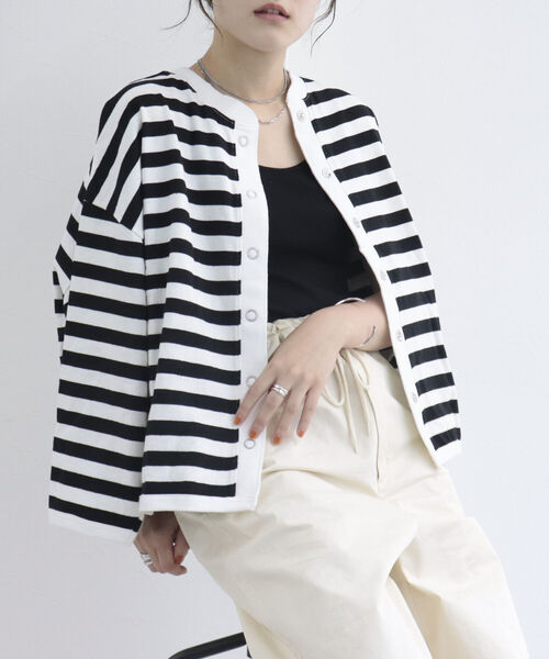 fredy repit（フレディレピ）の「ドライタッチスナップカーディガン（Tシャツ/カットソー・レディース・オフホワイト/ホワイト系その他3/ピンク系その他3/チャコールグレー・38）」の13枚目の写真