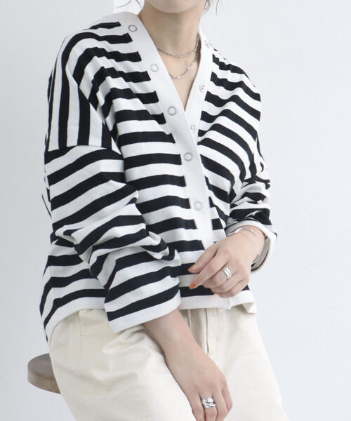 fredy repit（フレディレピ）の「ドライタッチスナップカーディガン（Tシャツ/カットソー・レディース・オフホワイト/ホワイト系その他3/ピンク系その他3/チャコールグレー・38）」の16枚目の写真