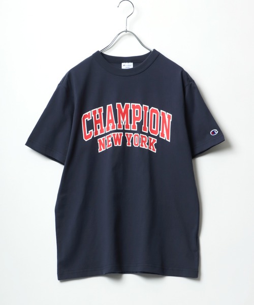 Champion（チャンピオン）の「Champion（チャンピオン）カレッジロゴ半袖Tシャツ（Tシャツ/カットソー・メンズ・ホワイト/ブラック/ネイビー/グレー/ライトグリーン・M/L/XL）」の5枚目の写真
